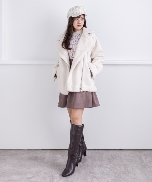 clear（クリア）の「ムートンオーバーダブルジャケット（ムートンコート・レディース・ベージュ/アイボリー・F）」の13枚目の写真