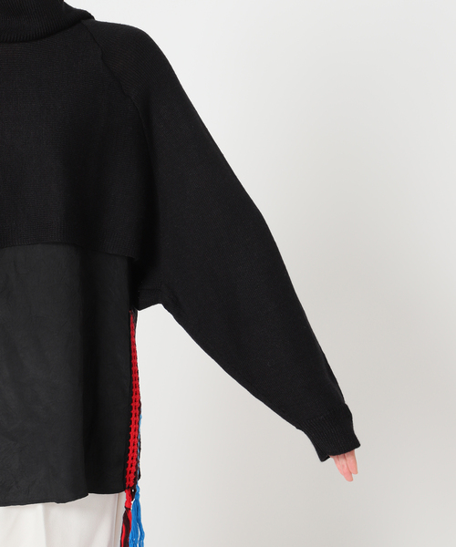 PONTI（ポンティ）の「【PONTI/ポンティ】別注CROCHETSIDE FRING PO：ニット（ニット/セーター・レディース・ブラック・FREE）」の14枚目の写真