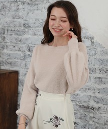 ASTORIA ODIER | フェザーヤーンボートネックプルオーバー(ニット/セーター)