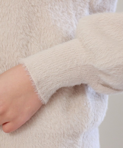 ASTORIA ODIER（アストリアオディール）の「フェザーヤーンボートネックプルオーバー（ニット/セーター・レディース・オレンジ/ライトグレー/ベージュ/ピンク/アイボリー・MEDIUM）」の13枚目の写真