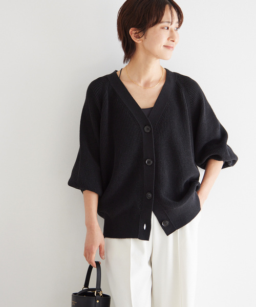 JOURNAL STANDARD relume（ジャーナルスタンダード　レリューム）の「畔Vカーディガン（カーディガン/ボレロ・レディース・ホワイト/ブラック/ベージュ/ピンク・FREE）」の11枚目の写真