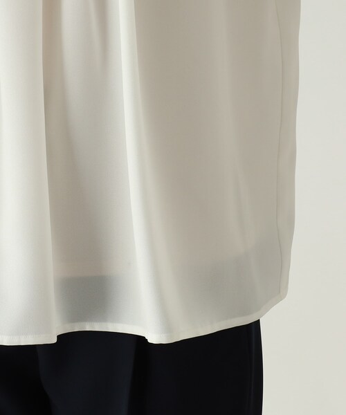 THE SHOP TK （ザ ショップ ティーケー ）の「◆【セレモニー/入卒/洗える】ジョーゼットタックブラウス（シャツ/ブラウス・レディース・ネイビー/ホワイト系・11/12/13/14）」の10枚目の写真