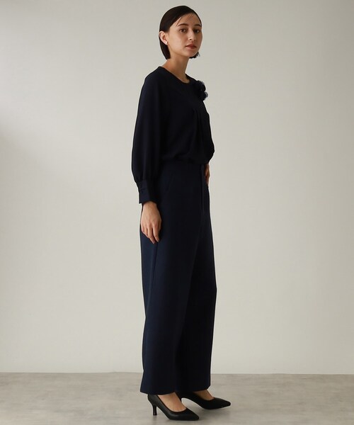 THE SHOP TK （ザ ショップ ティーケー ）の「◆【セレモニー/入卒/洗える】ジョーゼットタックブラウス（シャツ/ブラウス・レディース・ネイビー/ホワイト系・11/12/13/14）」の13枚目の写真