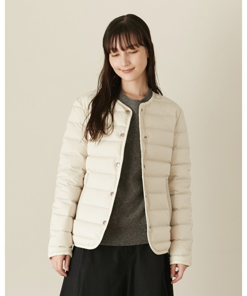 Vincent et Mireille（バンソンエミレイユ）の「ステッチレスダウンカーディガン／STITCHLES DOWN CARDIGAN（テーラードジャケット・レディース・ホワイト/ライトベージュ/ブラック/ネイビー/ダークグリーン・36/42/40h/34/38/40）」の9枚目の写真