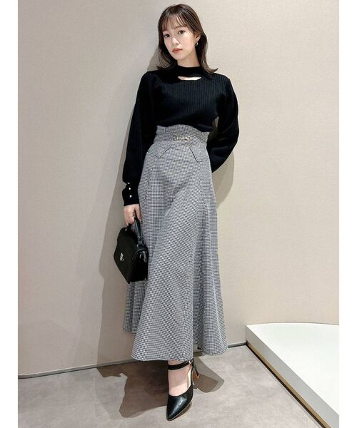 dazzlin（ダズリン）の「2WAYカットアウトニットトップス（ニット/セーター・レディース・ブラック/グレー/ブルー/グリーン・FREE）」の21枚目の写真