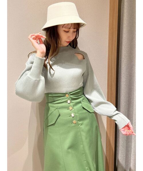 dazzlin（ダズリン）の「2WAYカットアウトニットトップス