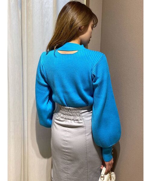 dazzlin（ダズリン）の「2WAYカットアウトニットトップス（ニット/セーター・レディース・ブラック/グレー/ブルー/グリーン・FREE）」の16枚目の写真