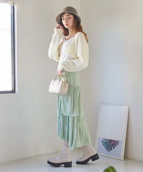 archives(アルシーヴ)の「ワッシャーアシメティアードスカート(スカート・レディース・ブラック/グレー/ベージュ/ミント・MEDIUM)」の14枚目の写真