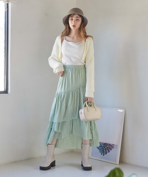 archives(アルシーヴ)の「ワッシャーアシメティアードスカート(スカート・レディース・ブラック/グレー/ベージュ/ミント・MEDIUM)」の22枚目の写真