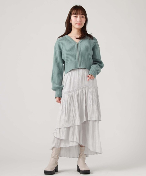 archives(アルシーヴ)の「ワッシャーアシメティアードスカート(スカート・レディース・ブラック/グレー/ベージュ/ミント・MEDIUM)」の19枚目の写真