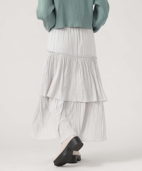 archives(アルシーヴ)の「ワッシャーアシメティアードスカート(スカート・レディース・ブラック/グレー/ベージュ/ミント・MEDIUM)」の6枚目の写真