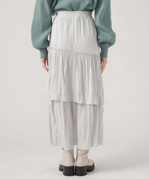 archives(アルシーヴ)の「ワッシャーアシメティアードスカート(スカート・レディース・ブラック/グレー/ベージュ/ミント・MEDIUM)」の17枚目の写真