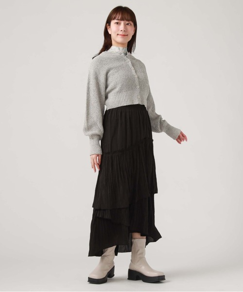 archives(アルシーヴ)の「ワッシャーアシメティアードスカート(スカート・レディース・ブラック/グレー/ベージュ/ミント・MEDIUM)」の12枚目の写真