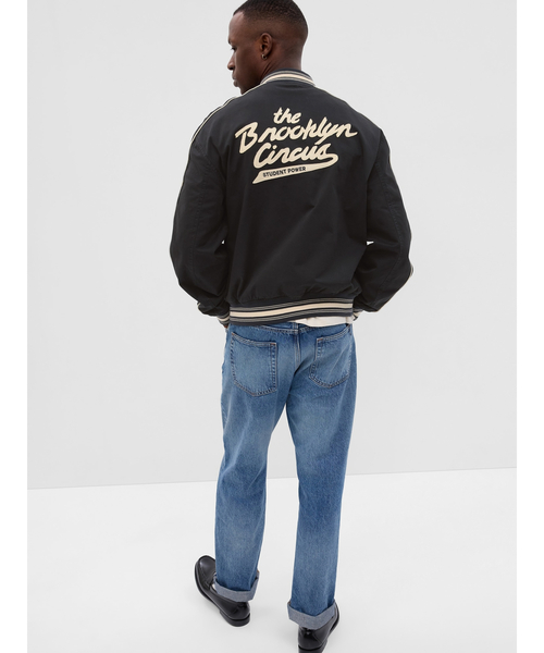 GAP（ギャップ）の「Gap Icons ×  The Brooklyn Circus バーシティジャケット(メンズ)（スタジャン・メンズ・ブラック・S/M/L/XS/XL）」の2枚目の写真