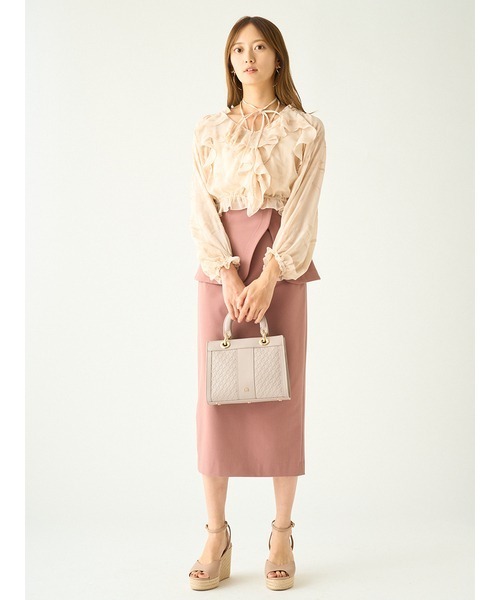 SNIDEL(スナイデル)の「Sustainableパフハンドルバッグ(ショルダーバッグ・レディース・アイボリー/ブラック/ピンク/グレー・FREE)」の16枚目の写真