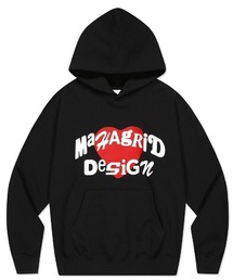 『mahagrid/マハグリッド』HEART HOODIE/ハート プルオーバーパーカー
