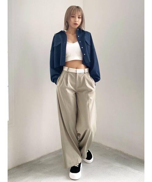 EMODA（エモダ）の「ローマークルーズパンツ（その他パンツ・レディース・グリーン/ブラック/ベージュ・SMALL/MEDIUM）」の16枚目の写真