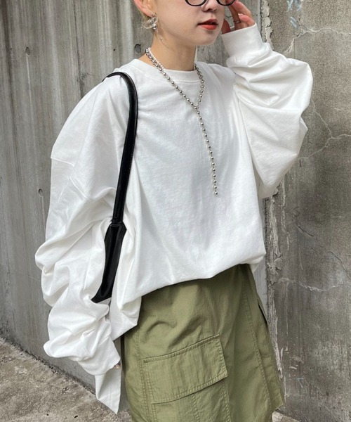 CIAOPANIC(チャオパニック)の「スーパービックスウェットTEE(Tシャツ/カットソー・レディース・ホワイト/ブラック/パープル/イエロー/ブラック×ホワイト・FREE)」の2枚目の写真