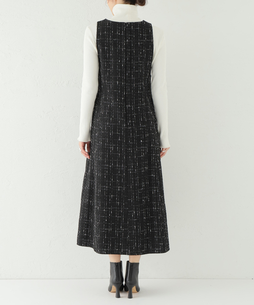 La TOTALITE（ラトータリテ）の「ツイードフレアジャンスカワンピース  