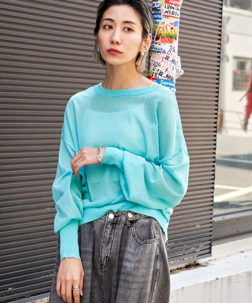 Auntie Rosa Holiday（アンティローザホリデー）の「シアークルーカーディガン（カーディガン/ボレロ・レディース・ブルー/ブラック/ピンク・FREE）」の15枚目の写真