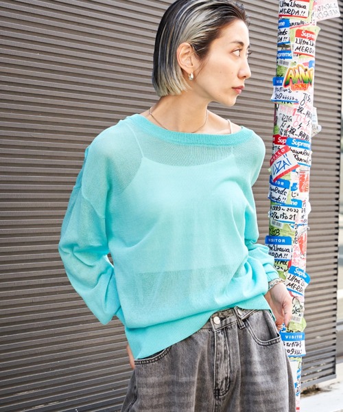 Auntie Rosa Holiday（アンティローザホリデー）の「シアークルーカーディガン（カーディガン/ボレロ・レディース・ブルー/ブラック/ピンク・FREE）」の11枚目の写真