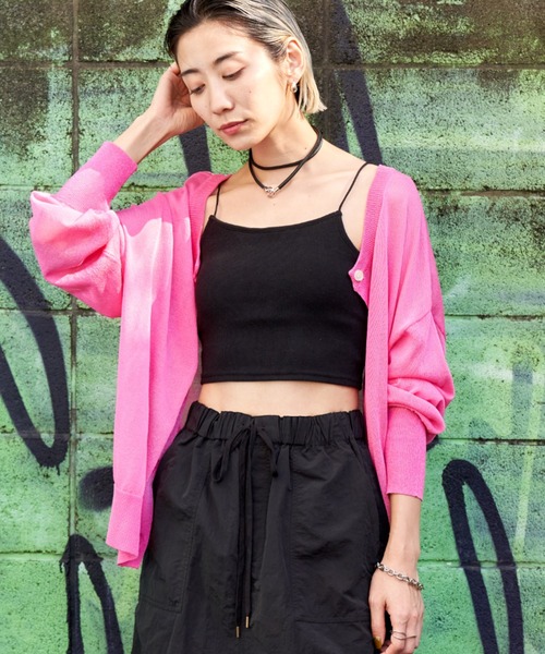 Auntie Rosa Holiday（アンティローザホリデー）の「シアークルーカーディガン（カーディガン/ボレロ・レディース・ブルー/ブラック/ピンク・FREE）」の7枚目の写真