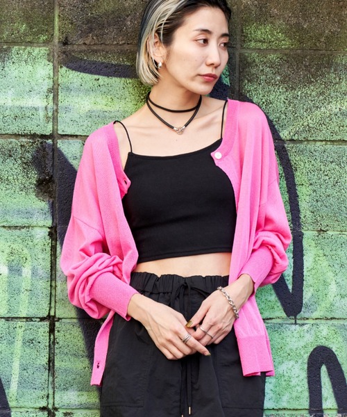 Auntie Rosa Holiday（アンティローザホリデー）の「シアークルーカーディガン（カーディガン/ボレロ・レディース・ブルー/ブラック/ピンク・FREE）」の17枚目の写真