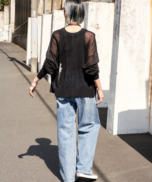 Auntie Rosa Holiday（アンティローザホリデー）の「シアークルーカーディガン（カーディガン/ボレロ・レディース・ブルー/ブラック/ピンク・FREE）」の5枚目の写真