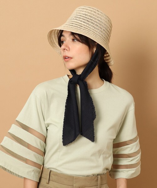 La Maison de Lyllis(メゾンドリリス)の「◆La maison de Lyllis(メゾンドリリス)【別注】クロッシェスカーフハット(ハット・レディース・ベージュ・00)」の3枚目の写真