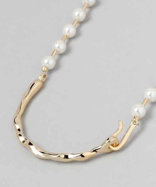 JEANASIS（ジーナシス）の「パールメタルネックレス/185054（ネックレス・レディース・シルバー系その他/ゴールド系その他・FREE）」の6枚目の写真