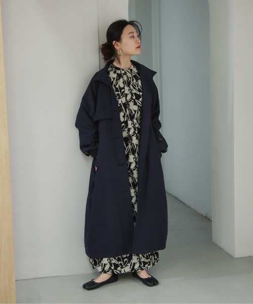 feepur(フェピュール)の「スタンドカラー総柄アソートワンピース(ワンピース・レディース・ブラック系1/グリーン/ブラック系2/グレー・MEDIUM)」の8枚目の写真