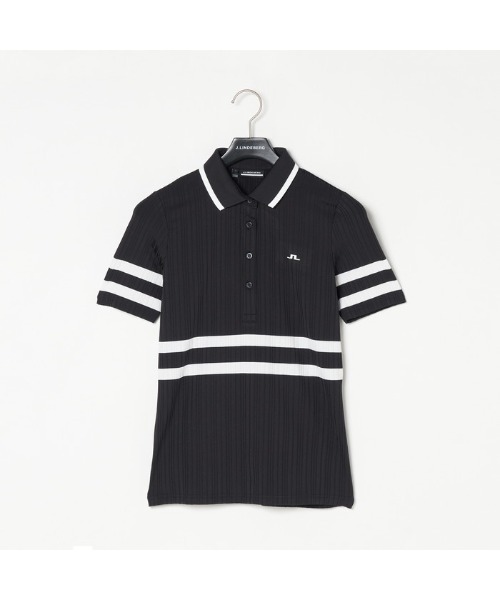 J.LINDEBERG（ジェイリンドバーグ）の「【J.LINDEBERG/GOLF】リブジャージー半袖シャツ（ポロシャツ・レディース・ホワイト/ブラック/ライトグリーン・38/36/40）」の13枚目の写真