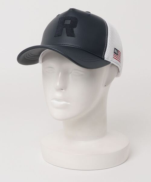 BRIEFING(ブリーフィング)の「【ブリーフィングゴルフ】MENS LEATHER INITIAL MESH CAP(サンバイザー・メンズ・ブラック/ホワイト/ブラウン/ネイビー・FREE)」の4枚目の写真