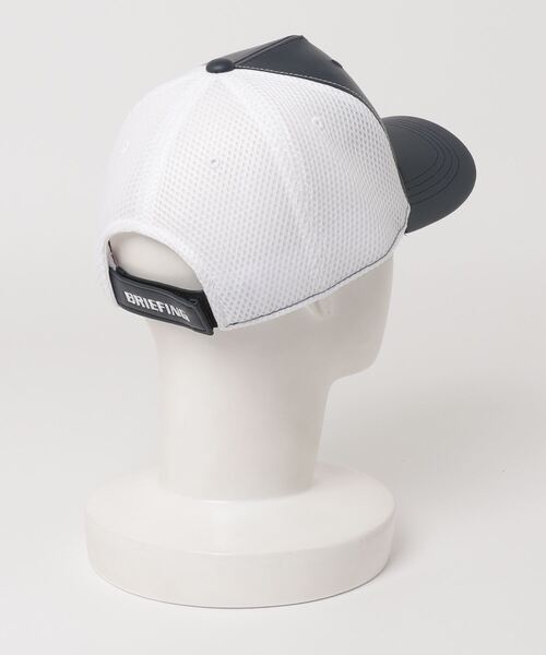 BRIEFING(ブリーフィング)の「【ブリーフィングゴルフ】MENS LEATHER INITIAL MESH CAP(サンバイザー・メンズ・ブラック/ホワイト/ブラウン/ネイビー・FREE)」の6枚目の写真