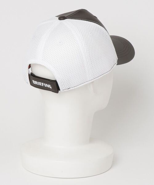 BRIEFING(ブリーフィング)の「【ブリーフィングゴルフ】MENS LEATHER INITIAL MESH CAP(サンバイザー・メンズ・ブラック/ホワイト/ブラウン/ネイビー・FREE)」の8枚目の写真