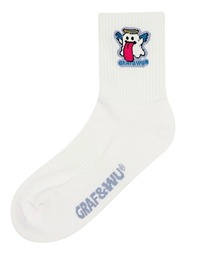 A‘gem 9（エージェムナイン）の「A'GEM/9 × .kom『GRAF&WU/グラフアンドウー』キャラクターソックス（ソックス/靴下）」