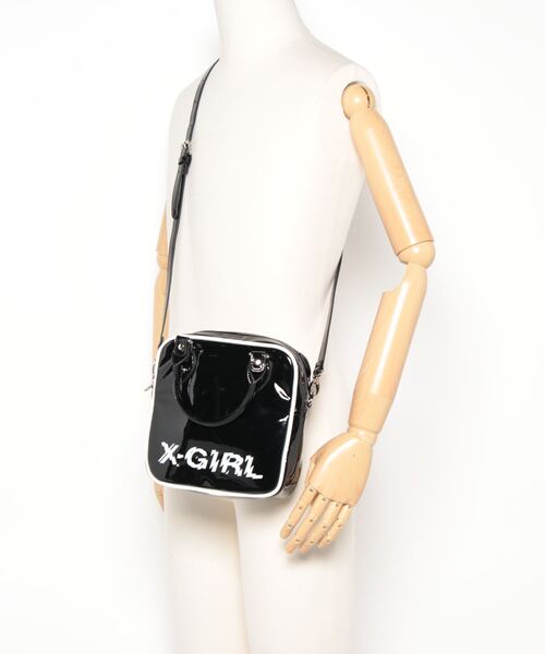 バッグ X-girl ENAMEL SHOULDER BAG Amazon | [エックスガール] バッグ ENAMEL 2WAY SQUARE SHOULDER