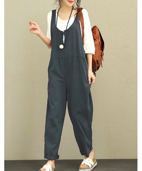 LAUTRE COTE(ロウトレコウト)の「サロペットパンツ(サロペット/オーバーオール・レディース・ベージュ/ブラック/カーキ・LARGE/MEDIUM)」の5枚目の写真
