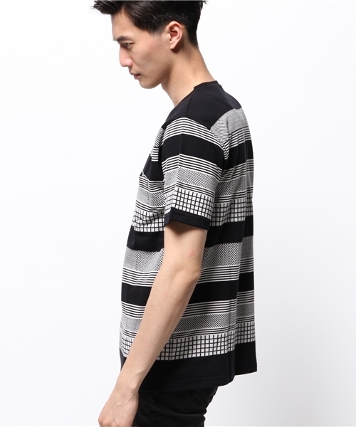 HARE(ハレ)の「ジャガードラインカットソー(HARE)(Tシャツ/カットソー・メンズ・オフホワイト/カーキ/ネイビー・MEDIUM/SMALL/LARGE)」の11枚目の写真