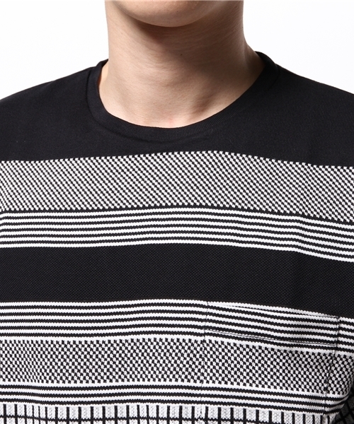 HARE(ハレ)の「ジャガードラインカットソー(HARE)(Tシャツ/カットソー・メンズ・オフホワイト/カーキ/ネイビー・MEDIUM/SMALL/LARGE)」の13枚目の写真
