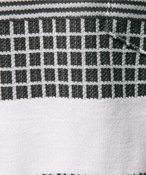 HARE(ハレ)の「ジャガードラインカットソー(HARE)(Tシャツ/カットソー・メンズ・オフホワイト/カーキ/ネイビー・MEDIUM/SMALL/LARGE)」の8枚目の写真