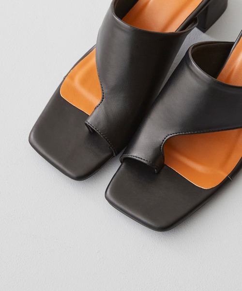 menue（メヌエ）の「ミドルヒール トングサンダル（サンダル・レディース・ベージュ/アイボリー/ブラック/ブルー/ブラウン・3L/M/XS/LL/L/S）」の13枚目の写真