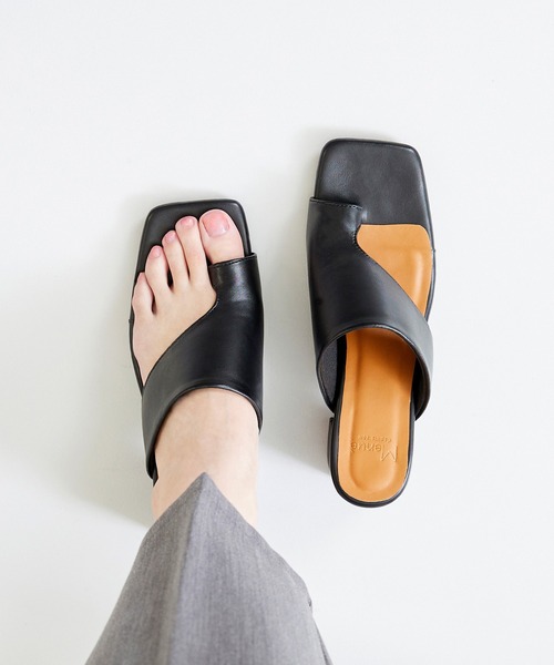 menue（メヌエ）の「ミドルヒール トングサンダル（サンダル・レディース・ベージュ/アイボリー/ブラック/ブルー/ブラウン・3L/M/XS/LL/L/S）」の18枚目の写真