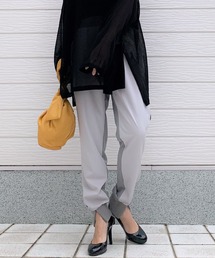 Q | バイカラーサイドラインジョガーパンツ(その他パンツ)