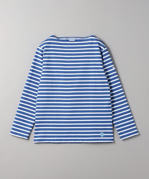 ORCIVAL（オーシバル）の「＜ORCIVAL＞ BORDER BIG TEE/カットソー（Tシャツ/カットソー・メンズ・ダークグレー/ロイヤルブルー/オフホワイト・05/03/04）」の3枚目の写真