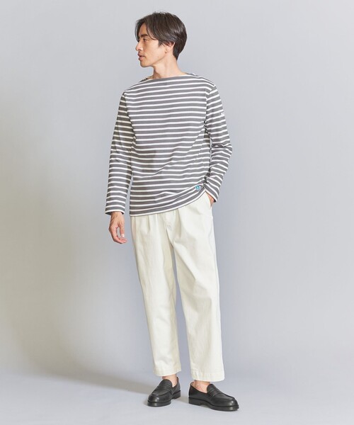 ORCIVAL（オーシバル）の「＜ORCIVAL＞ BORDER BIG TEE/カットソー（Tシャツ/カットソー・メンズ・ダークグレー/ロイヤルブルー/オフホワイト・05/03/04）」の14枚目の写真