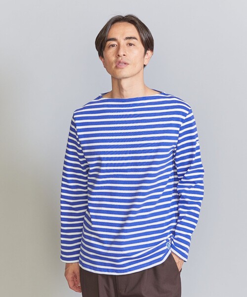 ORCIVAL（オーシバル）の「＜ORCIVAL＞ BORDER BIG TEE/カットソー（Tシャツ/カットソー・メンズ・ダークグレー/ロイヤルブルー/オフホワイト・05/03/04）」の7枚目の写真