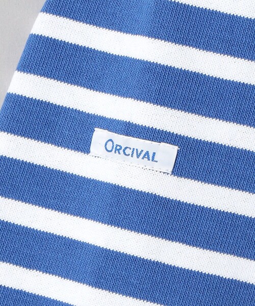 ORCIVAL（オーシバル）の「＜ORCIVAL＞ BORDER BIG TEE/カットソー（Tシャツ/カットソー・メンズ・ダークグレー/ロイヤルブルー/オフホワイト・05/03/04）」の22枚目の写真
