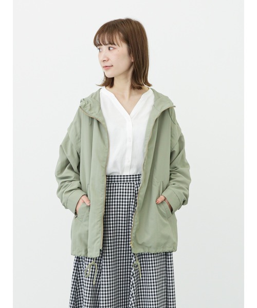 Samansa Mos2 blue（サマンサモスモスブルー）の「袖2wayマウンテンパーカー（ブルゾン・レディース・ブラック/カーキ/オフホワイト・ﾌﾘ-）」の6枚目の写真