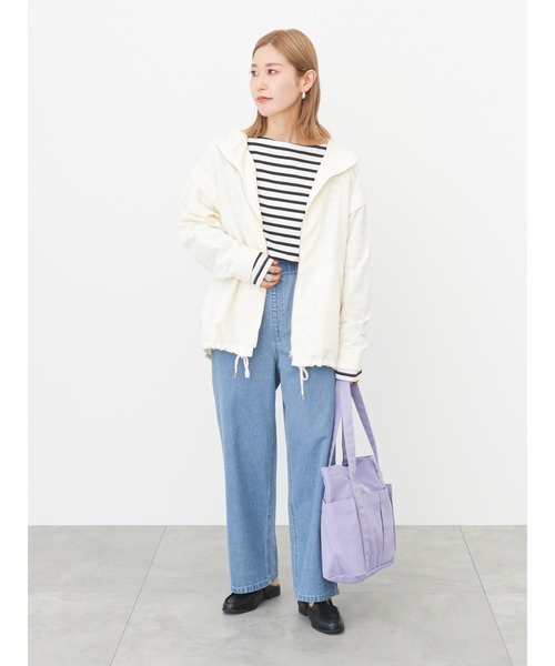 Samansa Mos2 blue（サマンサモスモスブルー）の「袖2wayマウンテンパーカー（ブルゾン・レディース・ブラック/カーキ/オフホワイト・ﾌﾘ-）」の15枚目の写真